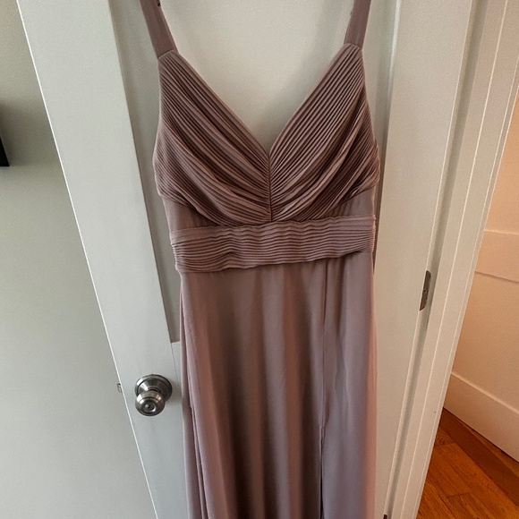 Birdy Grey Deborah Chiffon Dress - Taupe M - Picture 1 of 3
